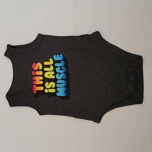 Baby this is all muscle muscle tee onesie
